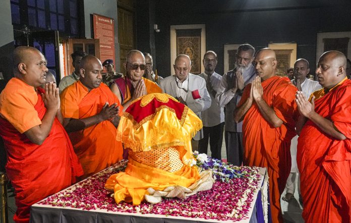 sacred relics of Buddha brought in Delhi
