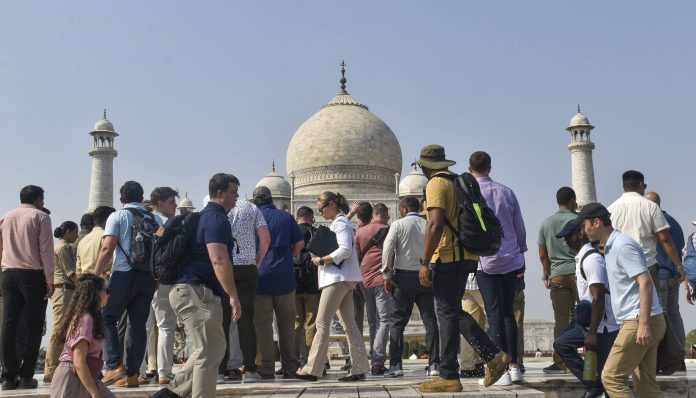 US Vice President's advance team at Taj