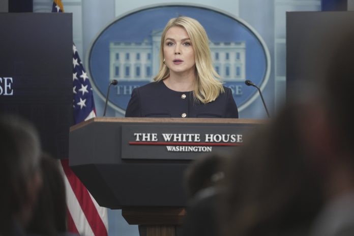 White House press secretary Karoline Leavitt