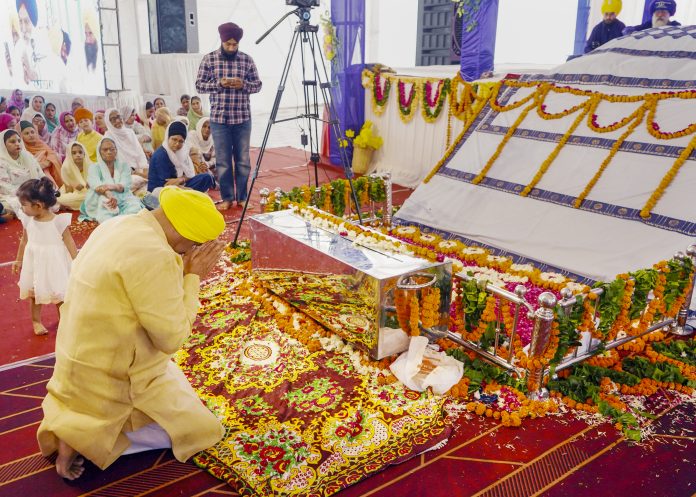 Om Birla at gurdwara on Baisakhi