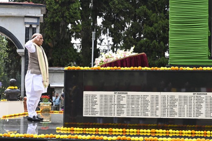 Rajnath Singh at Madras Regimental Centre