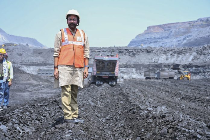 G Kishan Reddy at India's largest mine