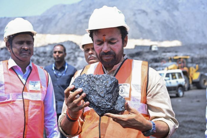 G Kishan Reddy at India's largest mine