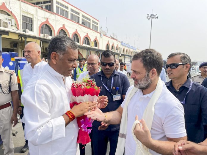 Rahul Gandhi arrives in Patna