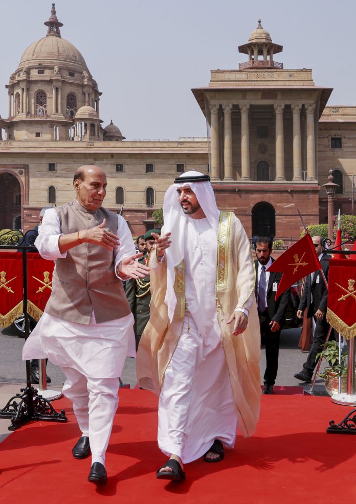 Rajnath Singh with UAE's Dy PM