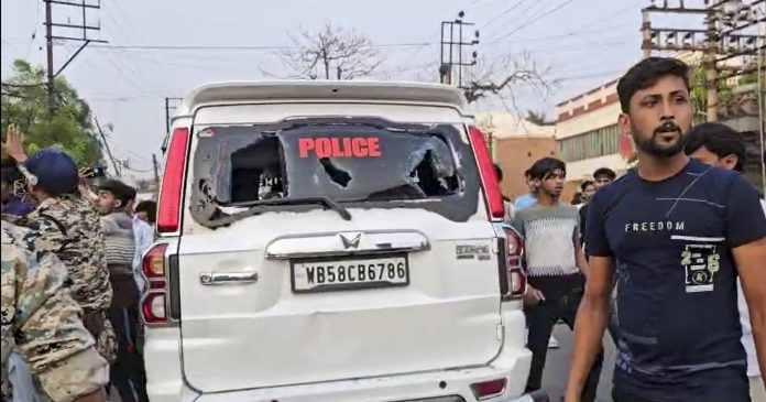 Protest over Waqf Amendment Act in WB's Murshidabad