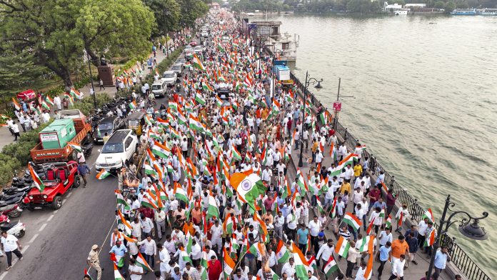 Tiranga Yatra in Hyderabad