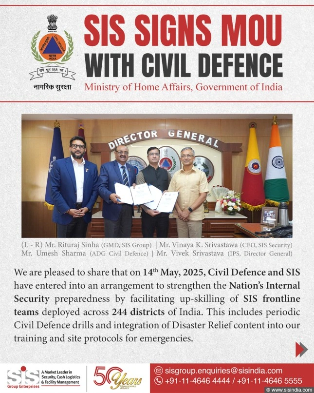 SIS Group signs MoU with govt to upskill officers in civil defence