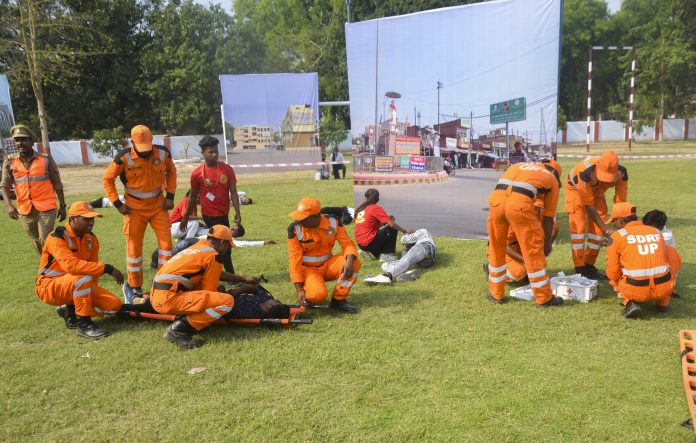 Civil defence drill in Mirzapur