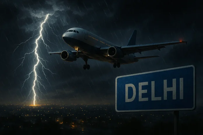 airplane diverted thunderstorm