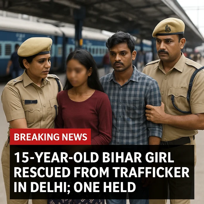Bihar girl rescued from trafficker at Delhi railway station, one held