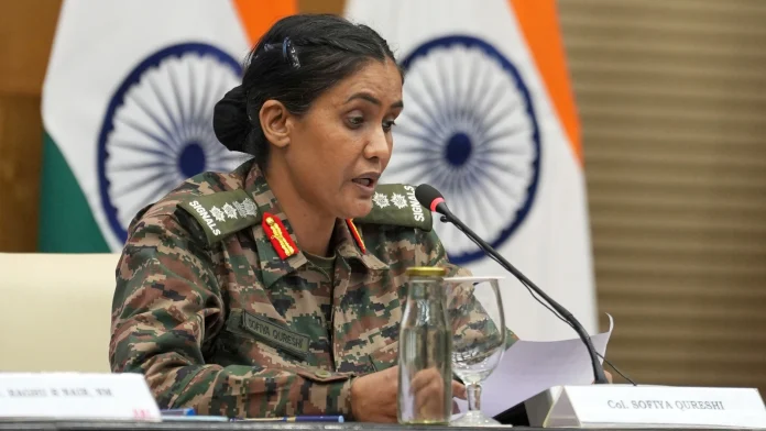 Poster outside SP HQs demands BJP's apology over MP minister's remarks against Col Sofiya Qureshi