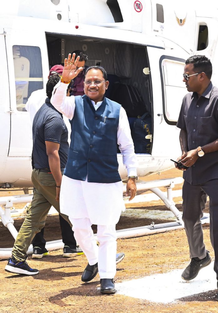 Vishnu Deo Sai reaches Sahaspur village