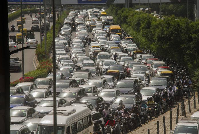 Traffic jam in Gurugram