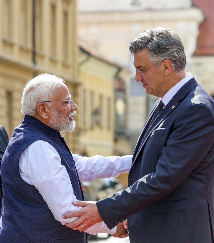 PM Modi in Zagreb
