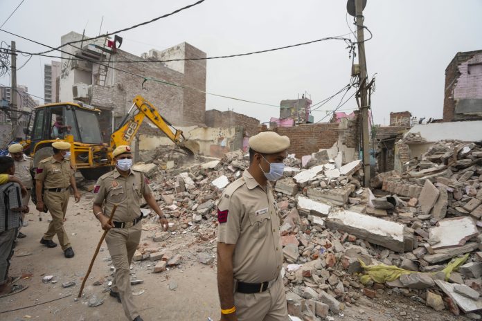 Anti-encroachment drive in Delhi's Wazirpur