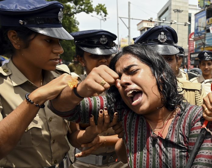 ABVP protest in Kerala