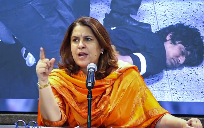 Supriya Shrinate addresses media