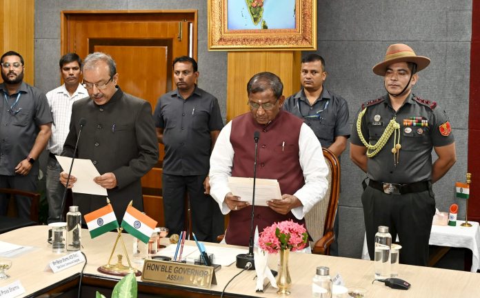 Ranjan Sharma takes oath as Assam Election Commissioner