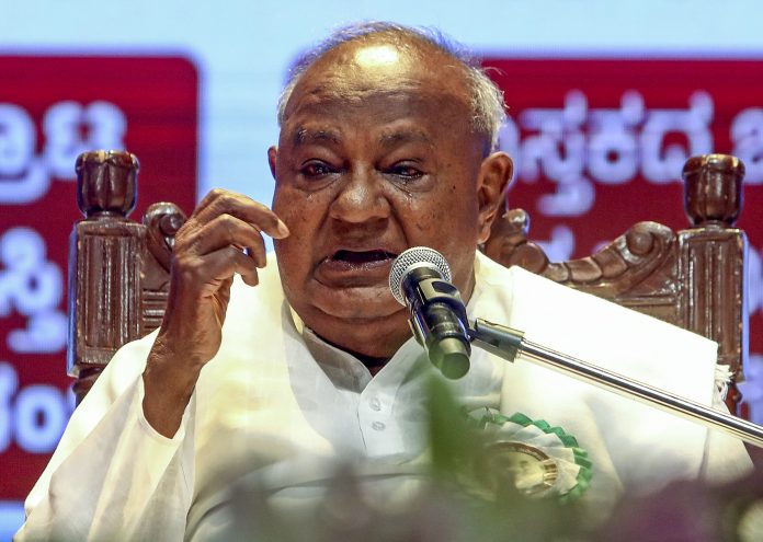 HD Deve Gowda in Bengaluru