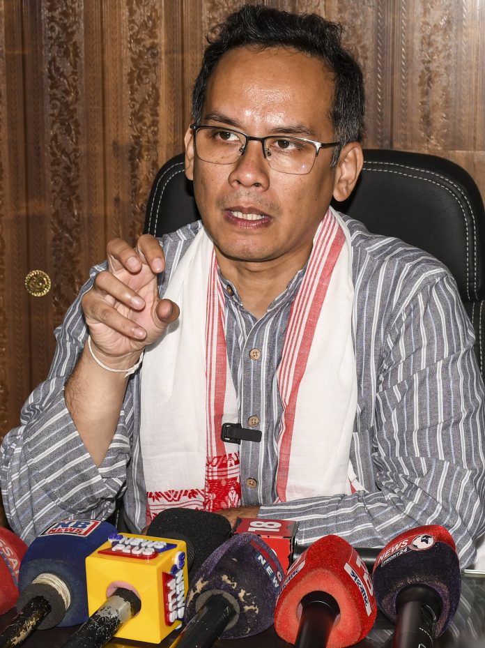 Gaurav Gogoi addresses media