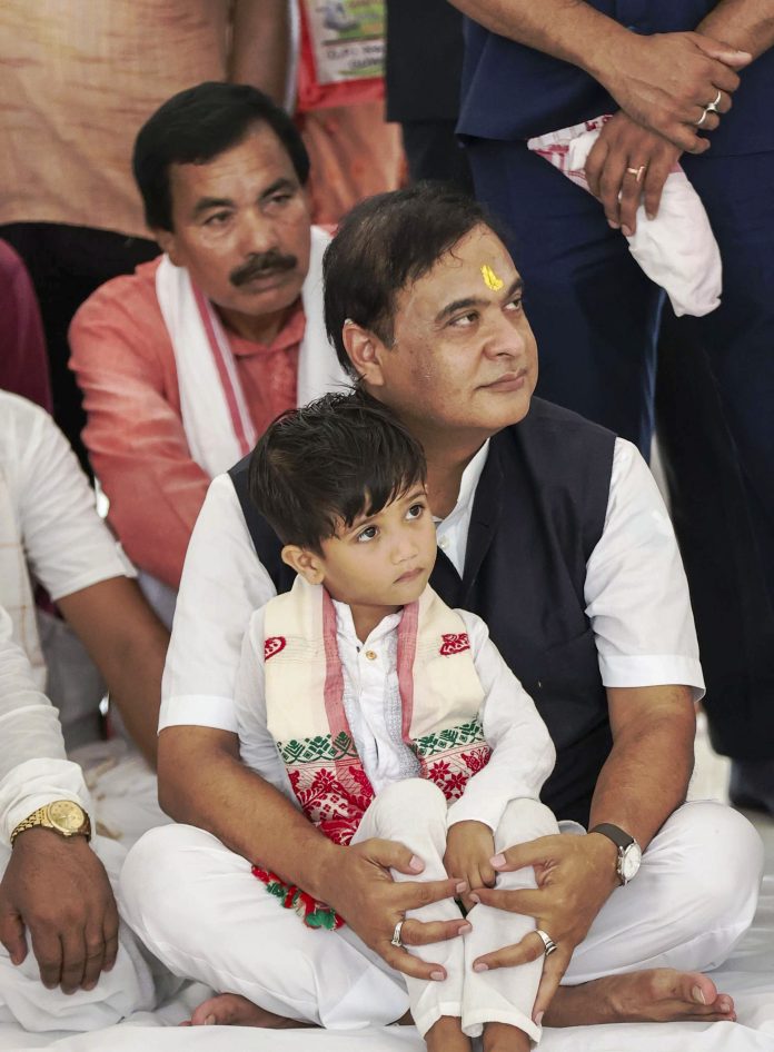 Himanta Biswa Sarma visits Khatara Satra in Assam