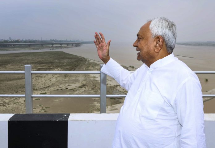 Bihar CM at inauguration of bridge