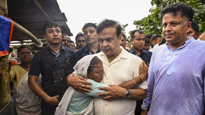 Assam CM visits flood-hit areas