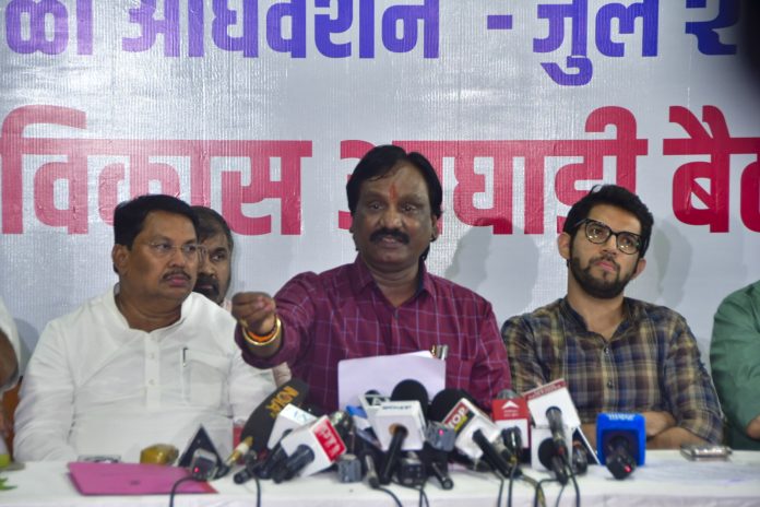 Maha Vikas Aghadi press conference in Mumbai