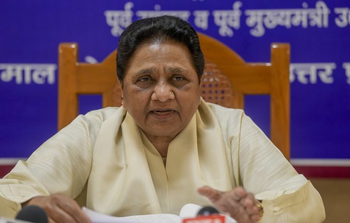 Mayawati addresses media