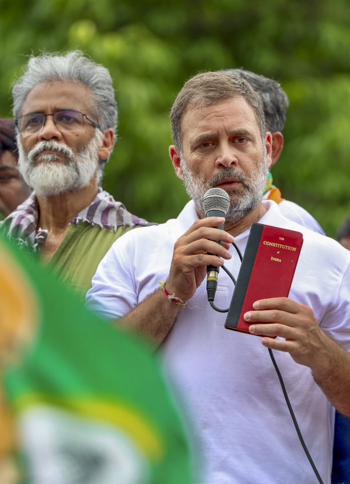 Bihar bandh: Rahul Gandhi in Patna