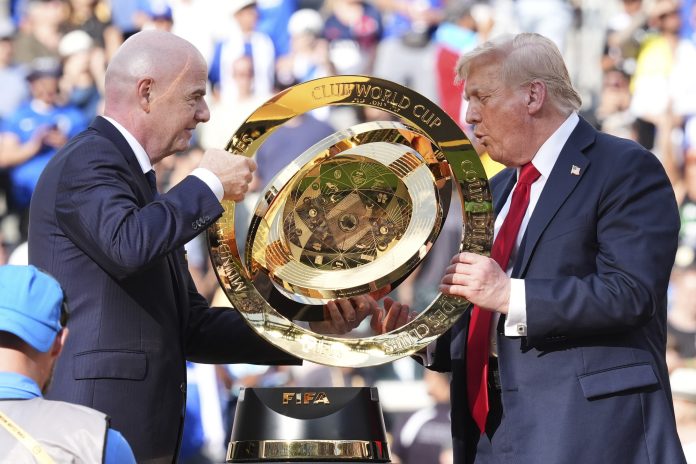 Donald Trump at Club World Cup final soccer match