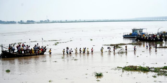 Increase in water level of Ganga river