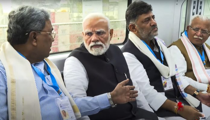 PM Modi flags off Yellow Line