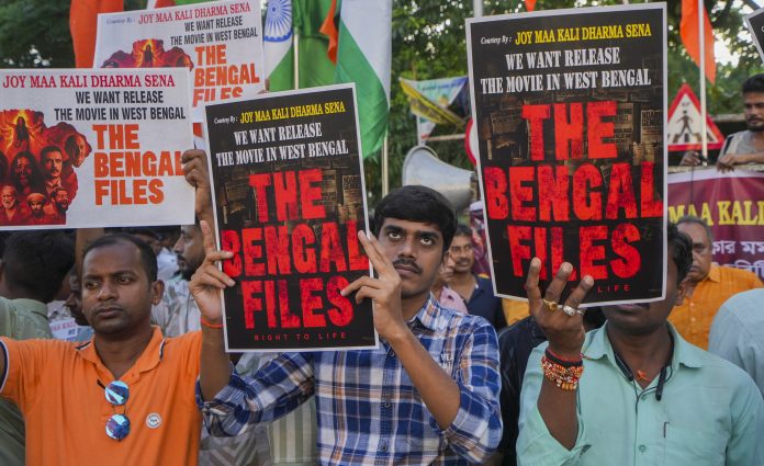 Protest against halt on The Bengal Files trailer launch