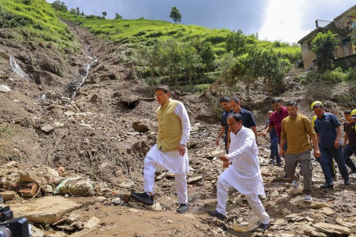 Pushkar Singh Dhami in Pauri Garhwal