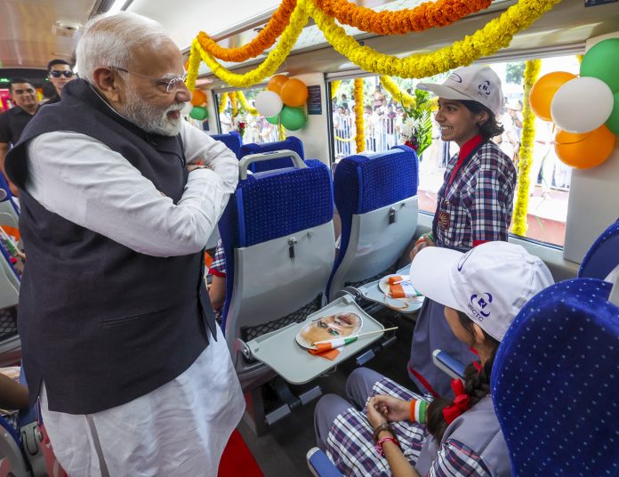 PM Modi flags off Vande Bharat Express trains in Bengaluru