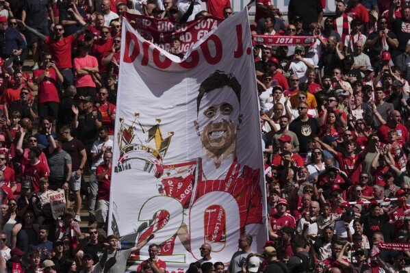 Tribute to former Liverpool forward Diogo Jota disrupted at Wembley