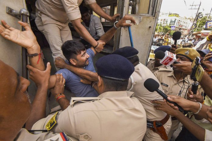 STET protest in Patna