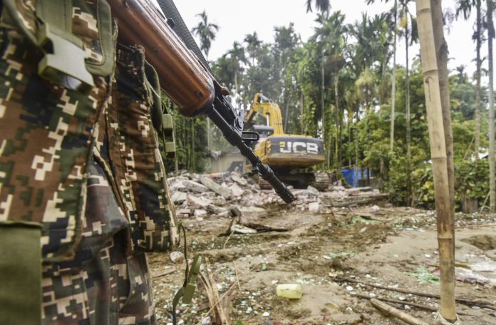 Anti-encroachment drive in Assam
