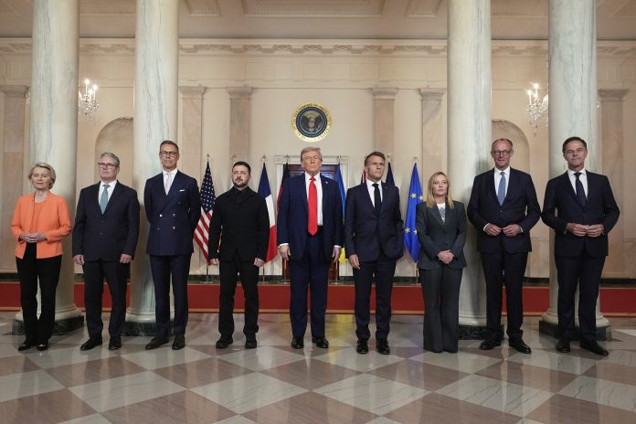 Donald Trump with European leaders
