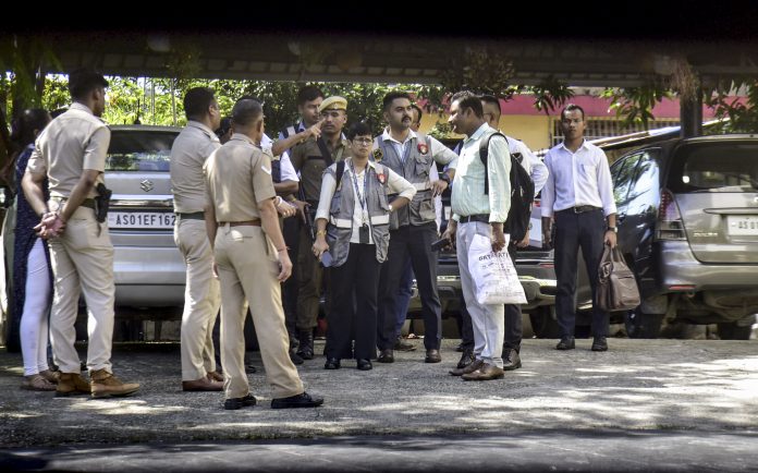 Investigation begins at the residence of Shyamkanu Mahanta in Guwahati