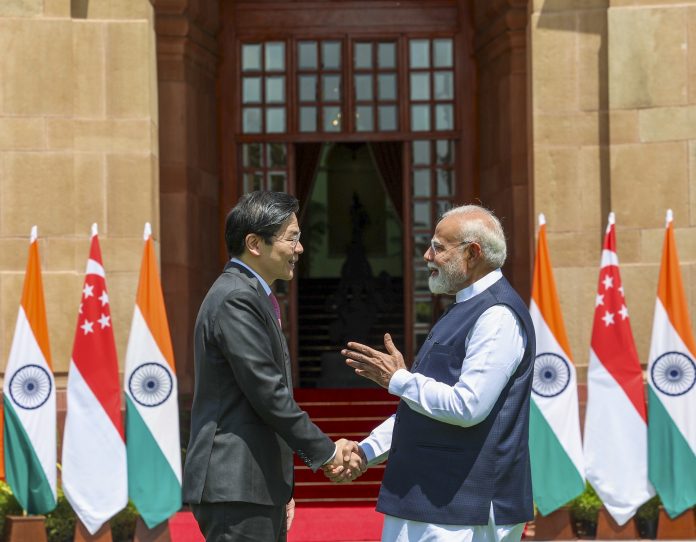 PM Modi meets Singapore's PM Lawrence Wong