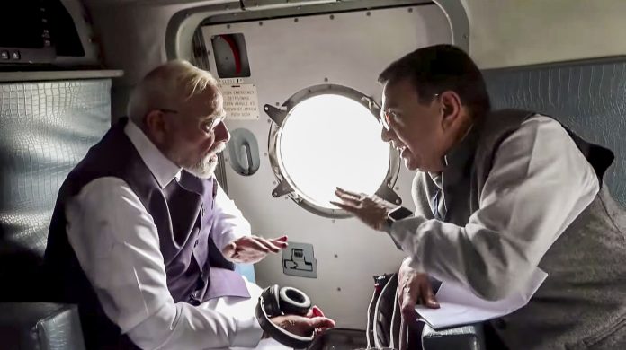 PM Modi conducts aerial survey of Dholera