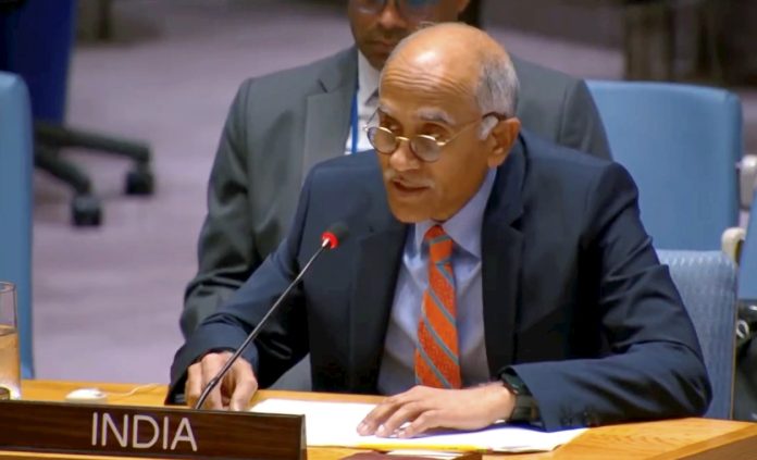 Parvathaneni Harish during Open Debate at UNSC