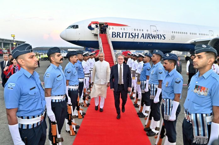 UK PM Keir Starmer arrives in Mumbai