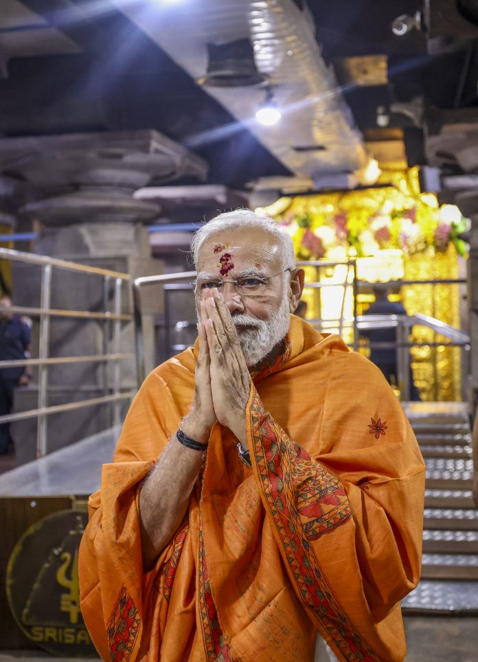 PM Modi in Srisailam