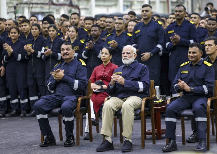 PM Modi celebrates Diwali with naval personnel