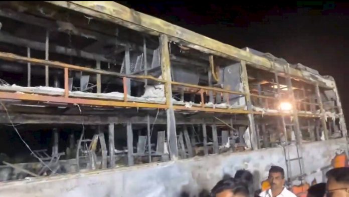 20 killed as bus catches fire in Jaisalmer