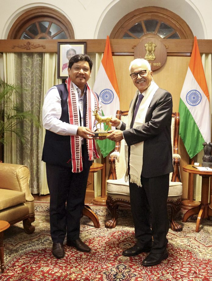 Meghalaya CM Conrad Sangma meets Manipur Governor